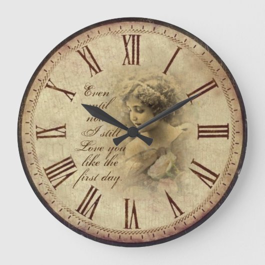 Liebe Vintag Große Wanduhr (Vorderseite)