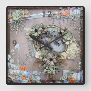 Liebe Vintag Quadratische Wanduhr