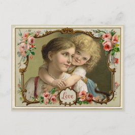 Liebe Vintage Reproduktion Postkarte einer Mutter