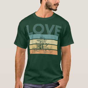 Liebe Vintage Retro Quad Bike Fahrer 1028 T-Shirt