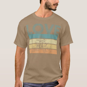 Liebe Vintage Retro Quad Bike Fahrer 1028 T-Shirt