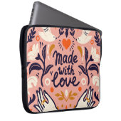 Liebe: Vintage rosa Komposition. Laptopschutzhülle (Vorne Rechts)