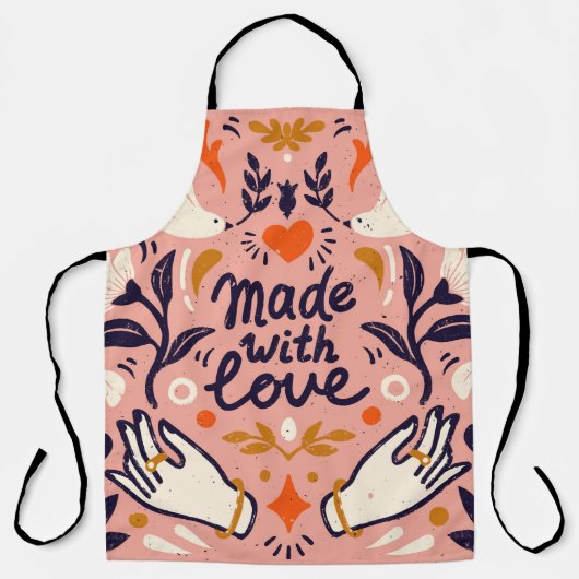 Liebe: Vintage rosa Komposition. Schürze (Vorderseite)