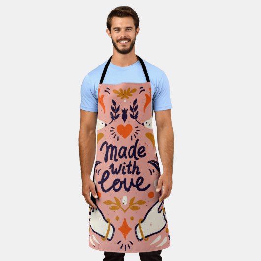 Liebe: Vintage rosa Komposition. Schürze (Getragen)