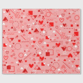 Liebe Vintage Valentine geometrische Werte der 80e Geschenkpapier (Flach)