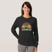 Liebe Vintager Arborist Rainbow Chainsaws T-Shirt (Vorne ganz)
