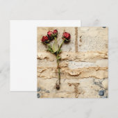 Liebe Vintager Dokumente mit Blume (2) (Vorne/Hinten)