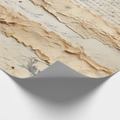 Liebe Vintager Dokumente mit Blume (2) Geschenkpapier (Ecke)