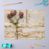 Liebe Vintager Dokumente mit Blume (2) Seidenpapier (Basteln)