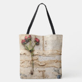 Liebe Vintager Dokumente mit Blume (2) Tasche (Rückseite)