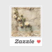 Liebe Vintager Dokumente mit Blume (3) Aufkleber (Blatt)
