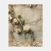 Liebe Vintager Dokumente mit Blume (3) Fleecedecke (Vorderseite)