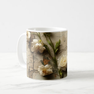 Liebe Vintager Dokumente mit Blume (3) Kaffeetasse