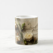 Liebe Vintager Dokumente mit Blume (3) Kaffeetasse (Mittel)