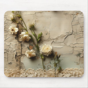 Liebe Vintager Dokumente mit Blume (3) Mousepad