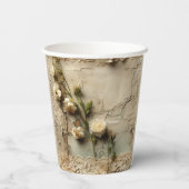 Liebe Vintager Dokumente mit Blume (3) Pappbecher (Rückseite)