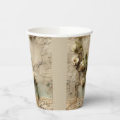 Liebe Vintager Dokumente mit Blume (3) Pappbecher (Links)