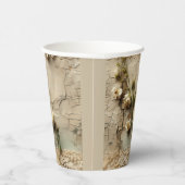 Liebe Vintager Dokumente mit Blume (3) Pappbecher (Rechts)