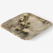 Liebe Vintager Dokumente mit Blume (3) Pappteller (Gewinkelt)