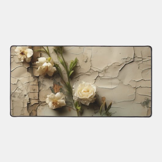 Liebe Vintager Dokumente mit Blume (3) Schreibtischunterlage (Vorderseite)