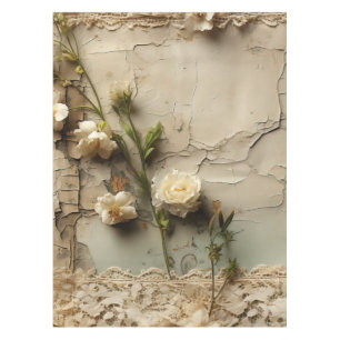 Liebe Vintager Dokumente mit Blume (3) Tischdecke
