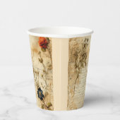 Liebe Vintager Dokumente mit Blume (5) Pappbecher (Rechts)