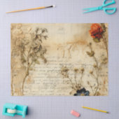 Liebe Vintager Dokumente mit Blume (5) Seidenpapier (Basteln)