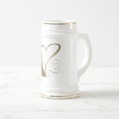 Liebe-Vintager Stilett-Schuh und Herzen Bierglas (VorderseiteRechts)
