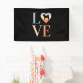 Liebe Vintages sibirisches Husky-Geschenk | Valent Banner (Insitu)