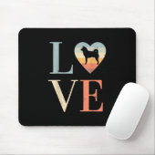 Liebe Vintages sibirisches Husky-Geschenk | Valent Mousepad (Mit Mouse)
