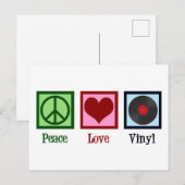 Liebe Vinyl Platten Postkarte (Vorne/Hinten)