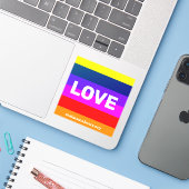 Liebe Vinyl Sticker (Laptop mit iPhone)