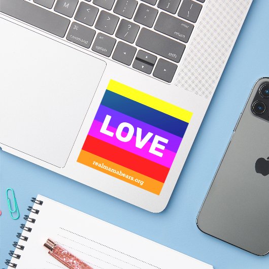 Liebe Vinyl Sticker (Laptop mit iPhone)