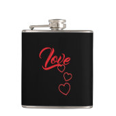 Liebe Vinyl umhüllte Flasche Flachmann (Vorderseite)