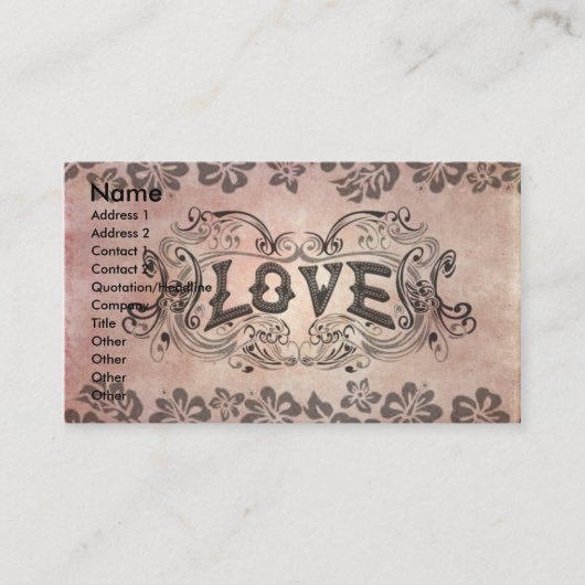 Liebe Visitenkarte (Vorderseite)