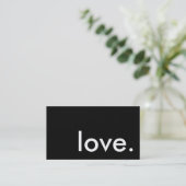 Liebe. Visitenkarte (Stehend Vorderseite)