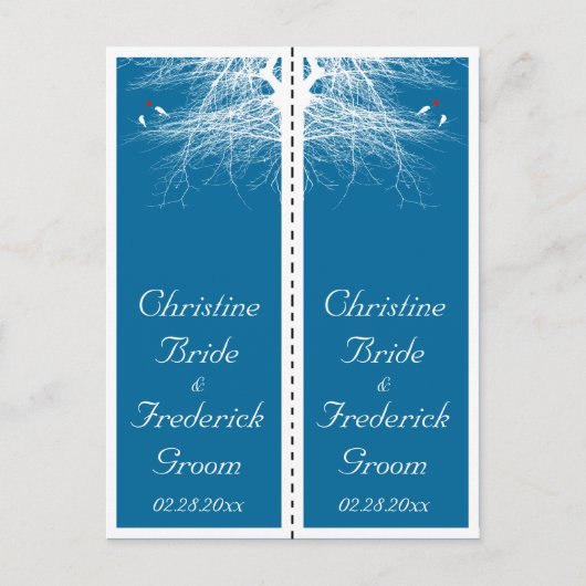 Liebe Vögel 2, Souvenir 2x Lesezeichen Postkarte (Vorderseite)