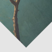 Liebe Vögel auf einem rosa, blühenden Branchentref Seidenpapier (Ausschnitt)