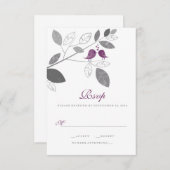 Liebe Vögel auf einer Zweigniederhochzeit RSVP (Vorne/Hinten)