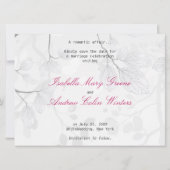 Liebe Vögel auf magischem Weiß - Hochzeit retten d Save The Date (Rückseite)