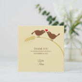 Liebe-Vögel auf Weizen - danke zu kardieren - (Stehend Vorderseite)