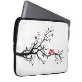 Liebe Vögel auf Zweig - Romantische Kunst des Rote Laptopschutzhülle (Vorne Rechts)