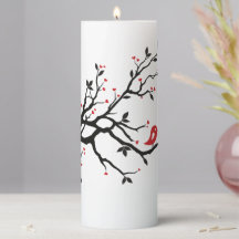 Liebe Vögel auf Zweig - Romantische Kunst des Rote