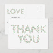 Liebe Vögel & Briefe Vielen Dank Postkarte (Vorne/Hinten)