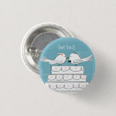 Liebe-Vögel Button (Vorne & Hinten)