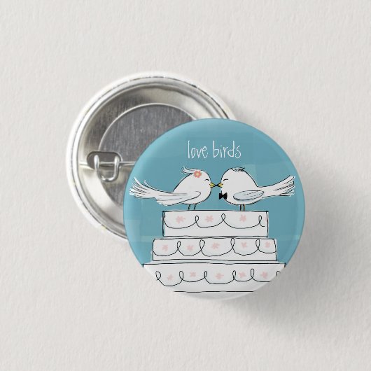 Liebe-Vögel Button (Vorne & Hinten)