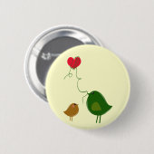 Liebe-Vögel Button (Vorne & Hinten)