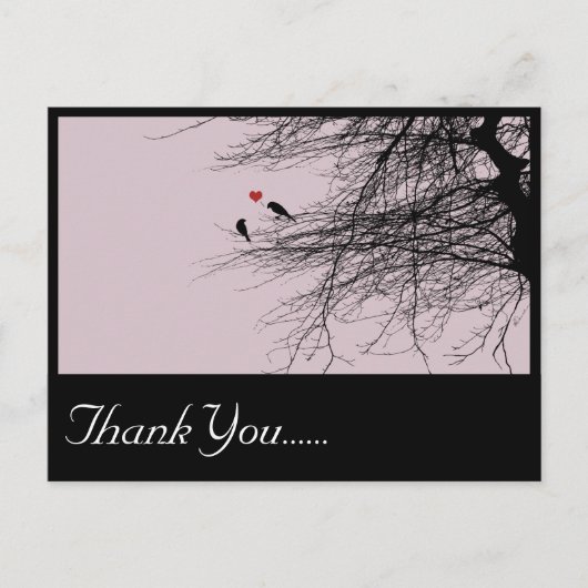 Liebe Vögel, danke Postcard Postkarte (Vorderseite)