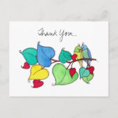 Liebe Vögel Danke Postkarte (Vorderseite)