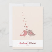 Liebe-Vögel, die Einladung Wedding sind (Vorderseite)